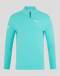 Teal NZC Club Classic 1/4 Zip Top with Blackcaps logo on chest