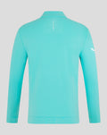 Back view of turquoise NZC Club Classic 1/4 zip top with Castore branding down the center back