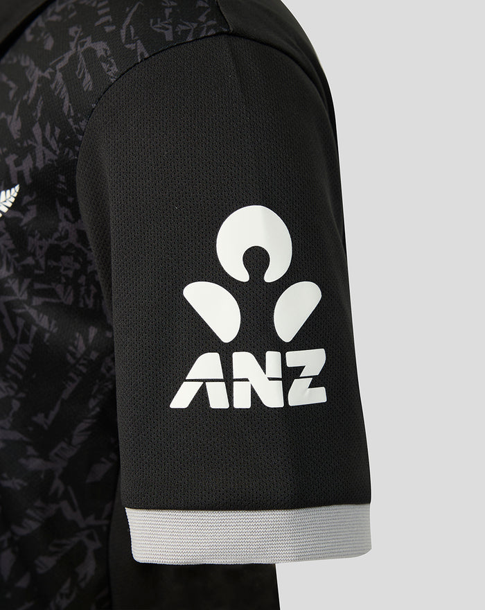 Junior 26/27 Black Caps ODI Short Sleeve Shirt - Black