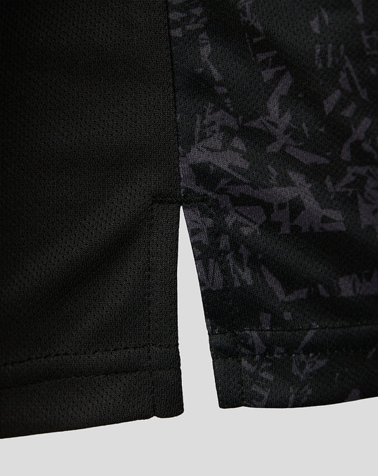 Junior 26/27 Black Caps ODI Short Sleeve Shirt - Black