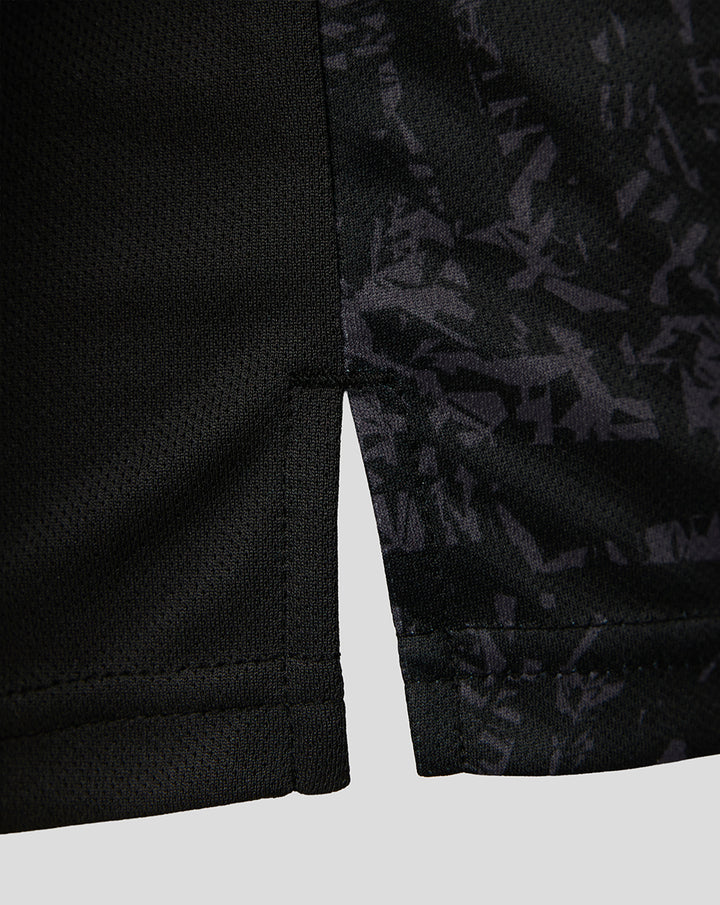 Junior 26/27 Black Caps ODI Short Sleeve Shirt - Black