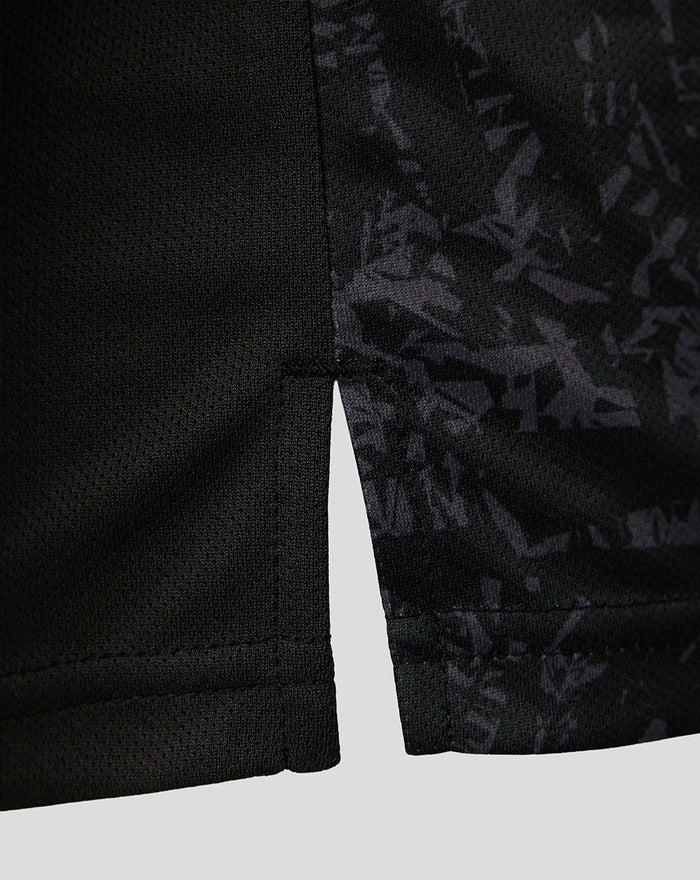 Junior 26/27 Black Caps ODI Short Sleeve Shirt - Black