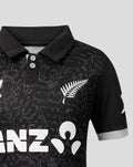 Junior 26/27 Black Caps ODI Short Sleeve Shirt - Black