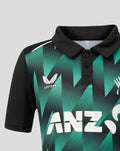 Junior 26/27 Black Caps T20 Short Sleeve Shirt - Black