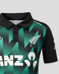 Junior 26/27 Black Caps T20 Short Sleeve Shirt - Black