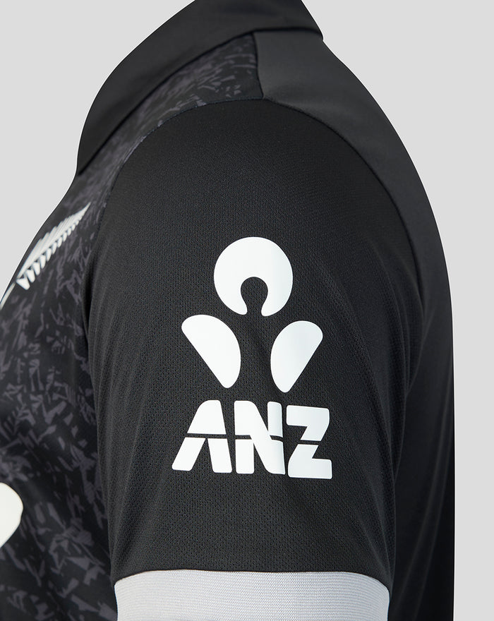 Mens 26/27 Black Caps ODI Short Sleeve Shirt - Black