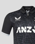Mens 26/27 Black Caps ODI Short Sleeve Shirt - Black