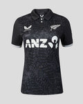 Womens 26/27 White Ferns ODI Short Sleeve Shirt - Black
