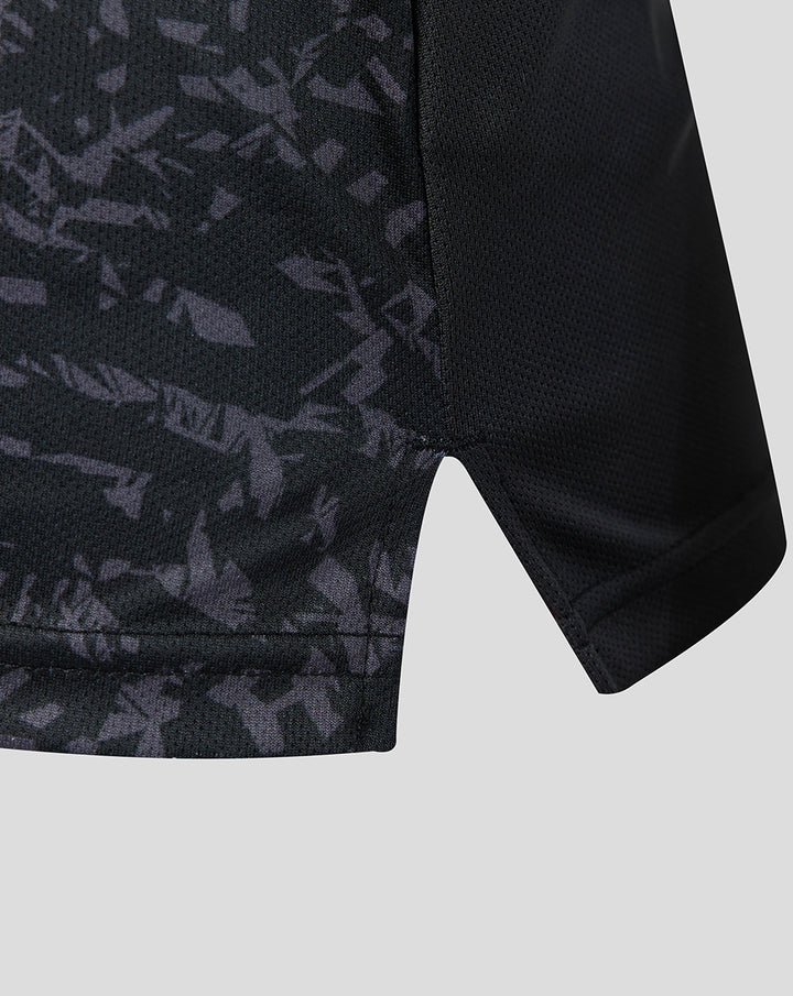 Womens 26/27 White Ferns ODI Short Sleeve Shirt - Black