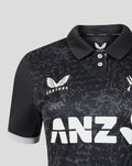 Womens 26/27 White Ferns ODI Short Sleeve Shirt - Black