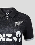 Womens 26/27 White Ferns ODI Short Sleeve Shirt - Black