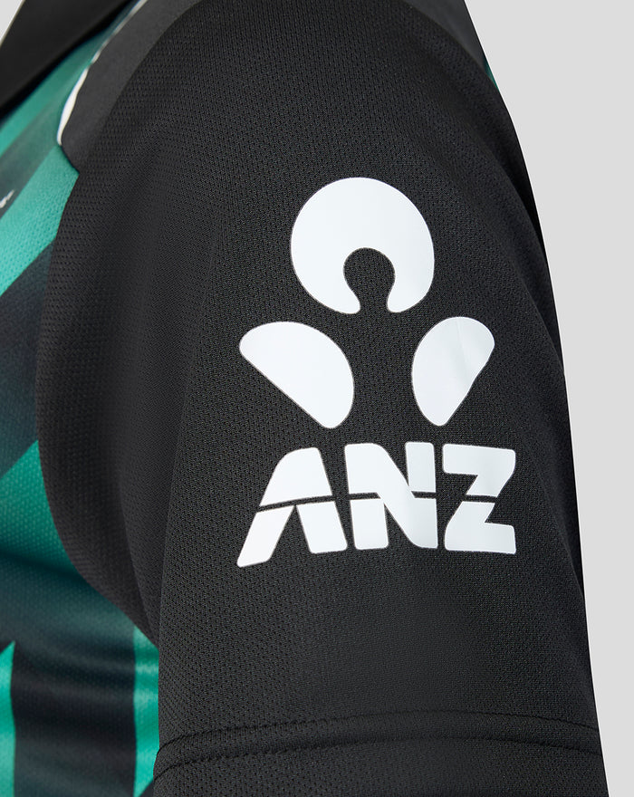 Womens 26/27 White Ferns T20 Short Sleeve Shirt - Black