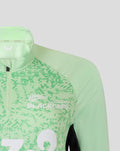 Mint green Womens 25/26 training midlayer top with abstract pattern and New Zealand Blackcaps logo on the chest.