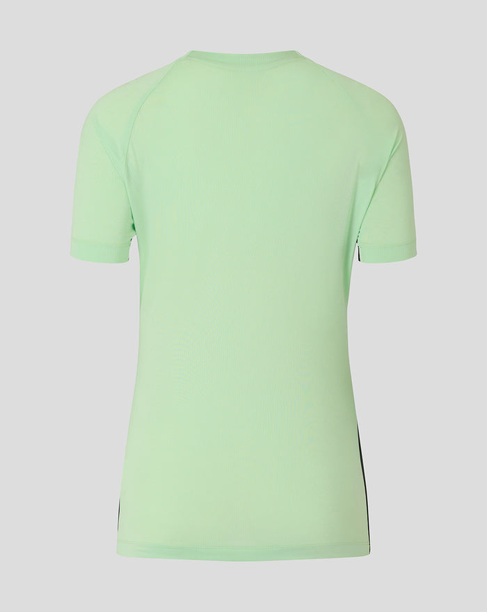Back view of the Womens 25/26 Training Short Sleeve T-Shirt in pastel mint green