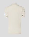 Back view of beige short sleeve shirt