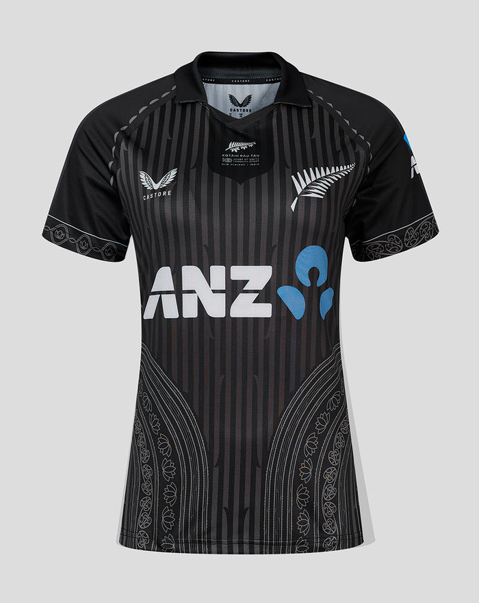 Womens NZC Black Caps ODI India Short Sleeve Shirt