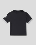 Back view of Infant ODI 25/26 Short Sleeve Shirt in black with light gray sleeve cuffs.