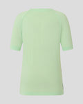 Back view of a pastel mint green junior training short sleeve T-shirt.