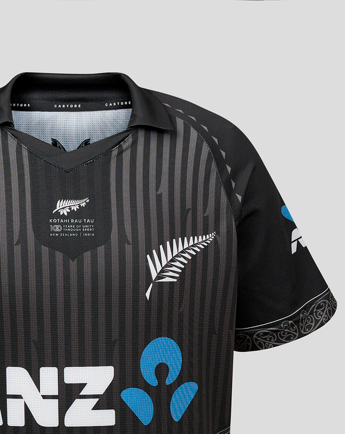 Junior NZC Black Caps ODI India Short Sleeve Shirt