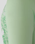 Close up of mint green knit fabric showing fine texture of the Mens 25/26 Training Long Sleeve T Shirt