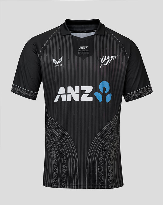 Mens NZC Black Caps ODI India Short Sleeve Shirt