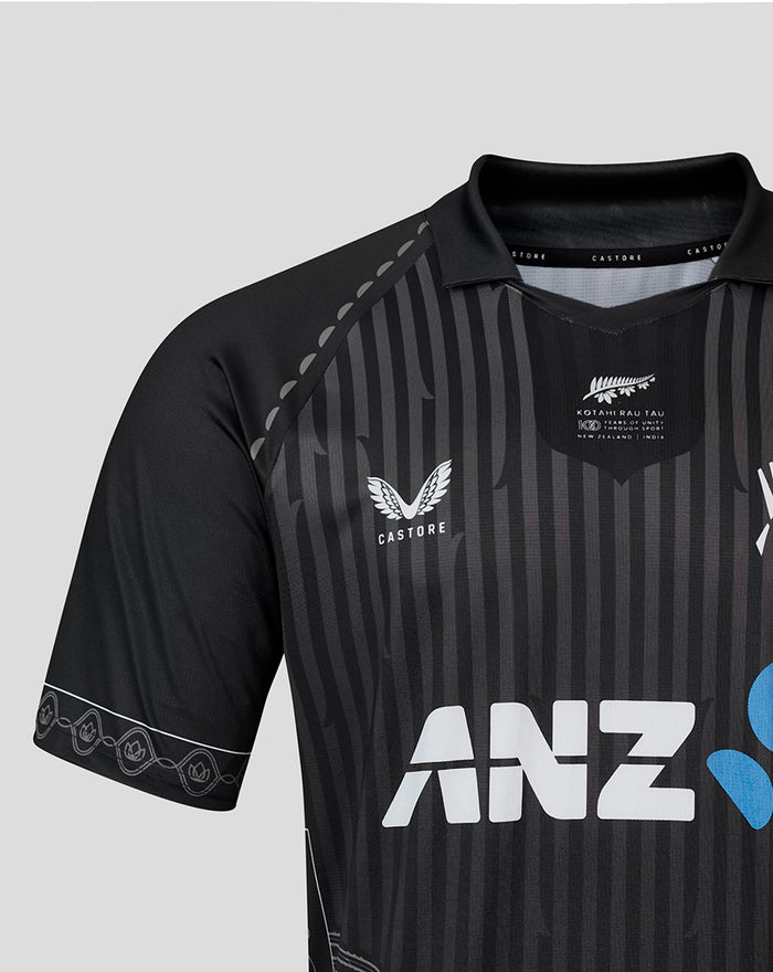 Mens NZC Black Caps ODI India Short Sleeve Shirt