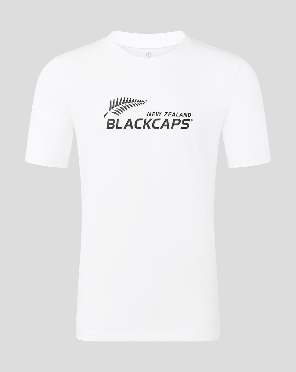 Adult Core Black Caps Tee - White